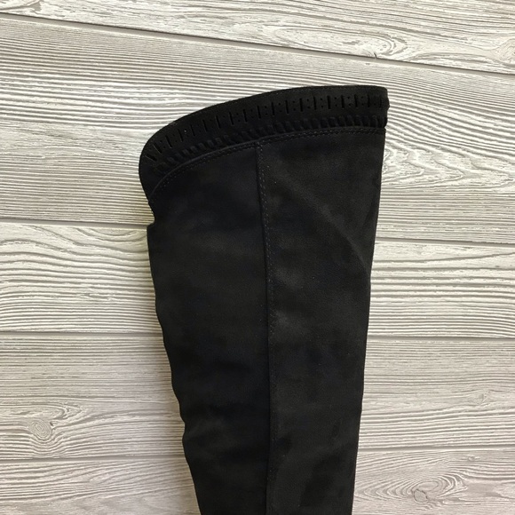 Black Over the Knee Boots - Picture 6 of 8